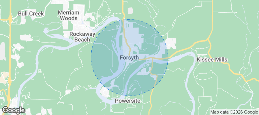 Forsyth Airbnb map
